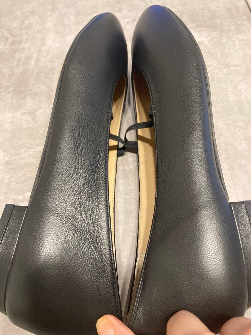 cyuu 　CLANE OBLIQUE TOE FLAT SHOES