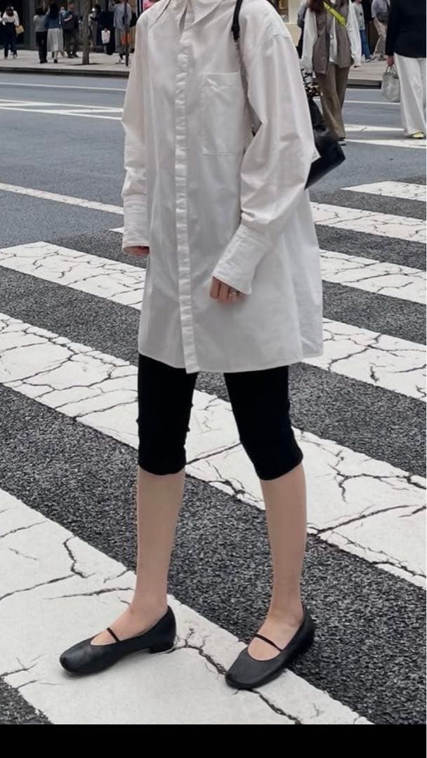 cyuu 　CLANE OBLIQUE TOE FLAT SHOES