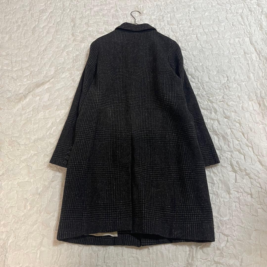 パドカレ Pas de calais アウター コート チェック ウール 麻 綿