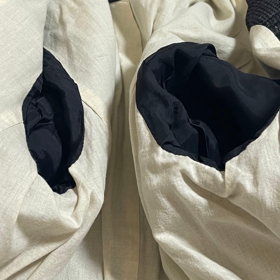 パドカレ Pas de calais アウター コート チェック ウール 麻 綿