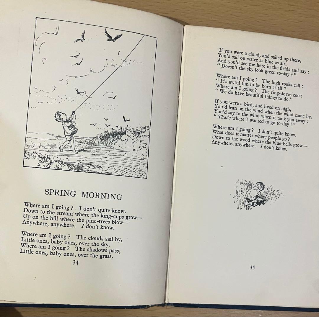 N o.412 希少 アンティーク 洋書 絵本 児童書 童謡 子どもための詩集