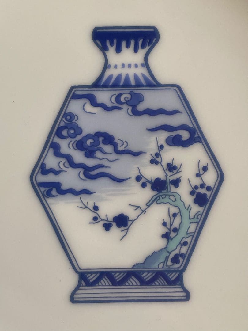 未使用品◆深川製磁 ブルーチャイナ丸サービス皿揃 5枚セット デザート皿 銘々皿