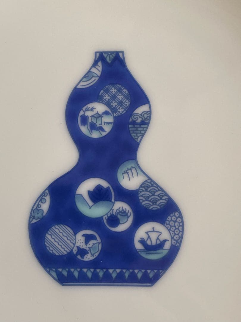 未使用品◆深川製磁 ブルーチャイナ丸サービス皿揃 5枚セット デザート皿 銘々皿