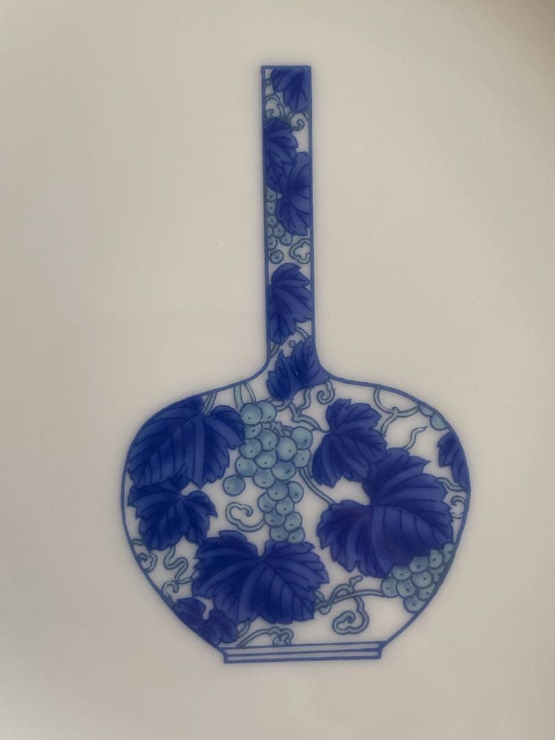 未使用品◆深川製磁 ブルーチャイナ丸サービス皿揃 5枚セット デザート皿 銘々皿