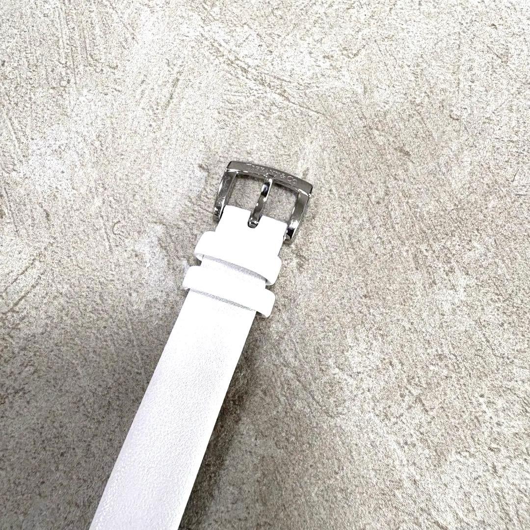 電池交換済 TIFFANY ティファニー ジェメア レディース 白ベルト