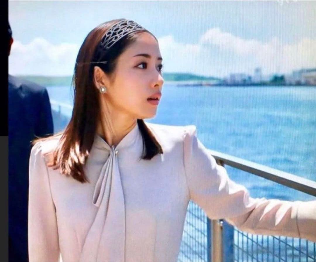 セルフォード ボウタイプリーツワンピース 36 ライトベージュ