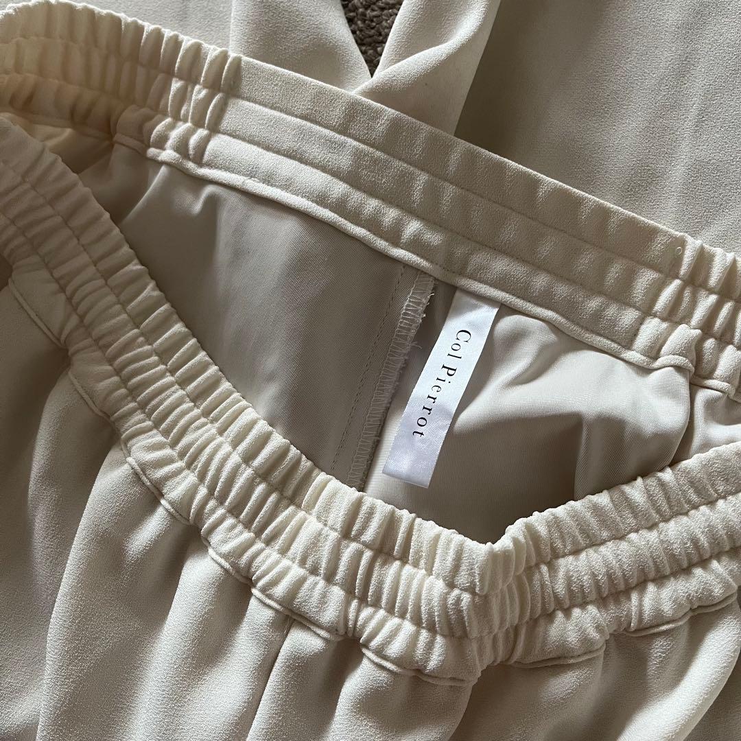 Col Pierrot コルピエロ ジョーゼット スソリブ パンツ 白 38