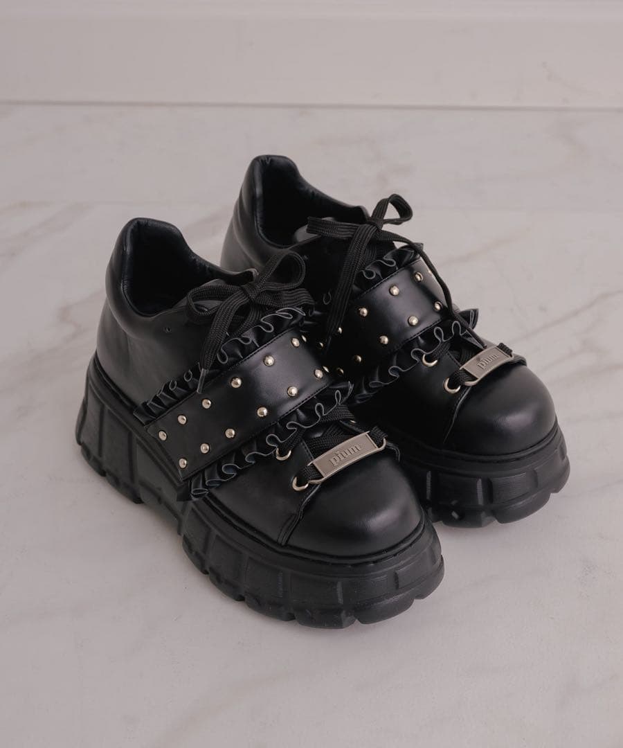 pium フリルベルトボリュームスニーカー