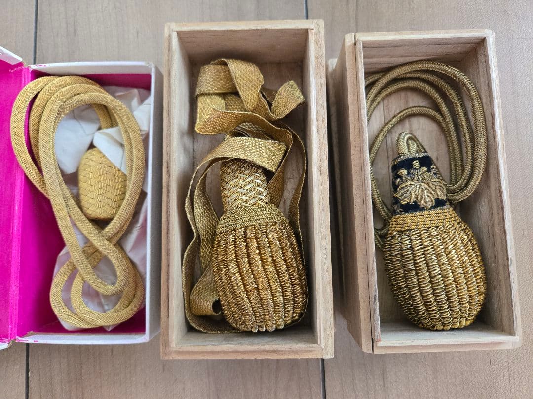 戦前～第二次大戦頃　実物　刀緒箱付き3点セット　軍刀　指揮刀