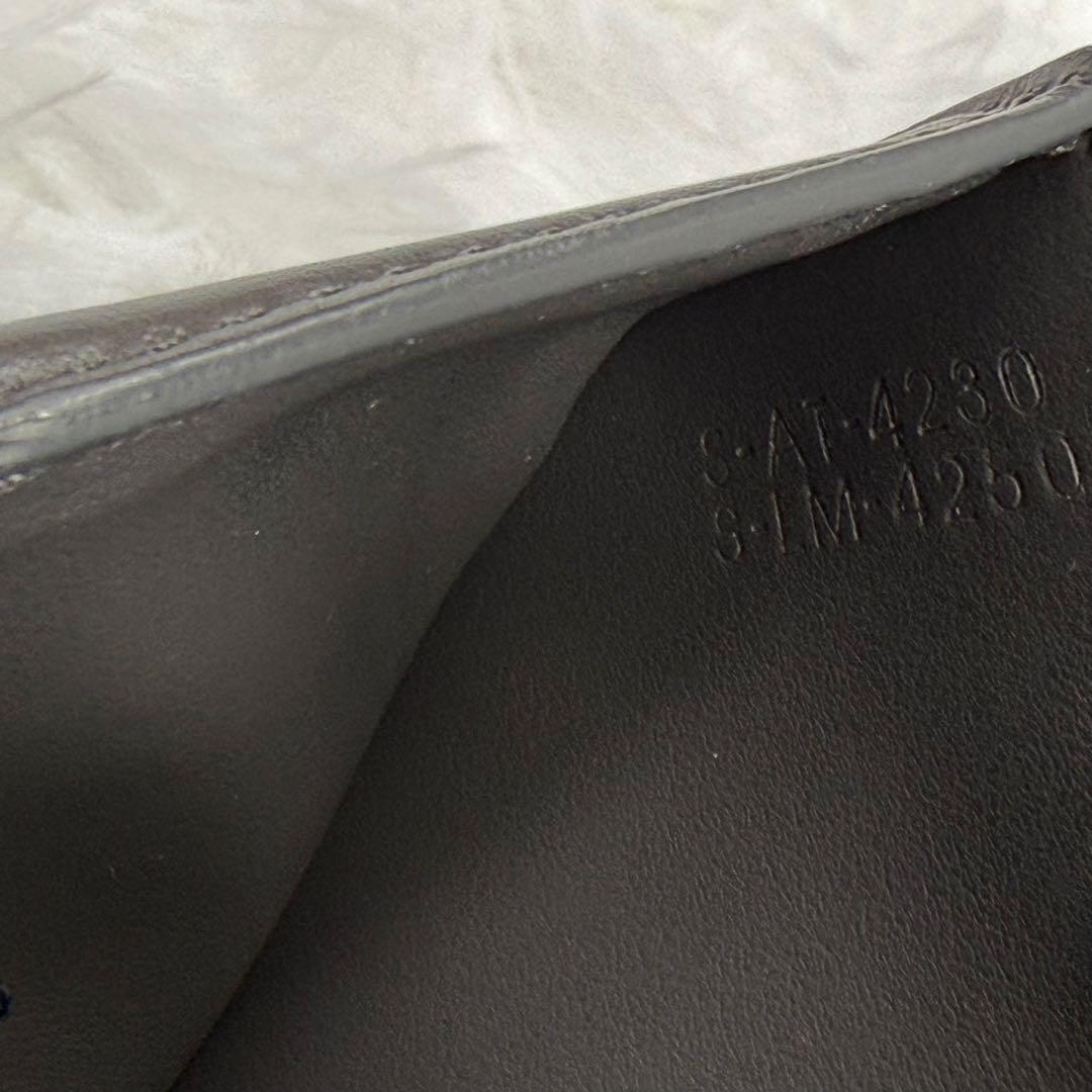 CELINE セリーヌ 三つ折り財布 スモールウォレット レザー グレー　黒