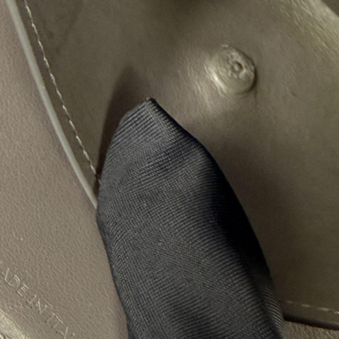 CELINE セリーヌ 三つ折り財布 スモールウォレット レザー グレー　黒