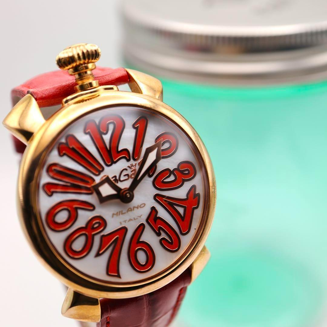 専用 GaGaMILANO ホワイトシェル マヌアーレ 40mm 時計 542