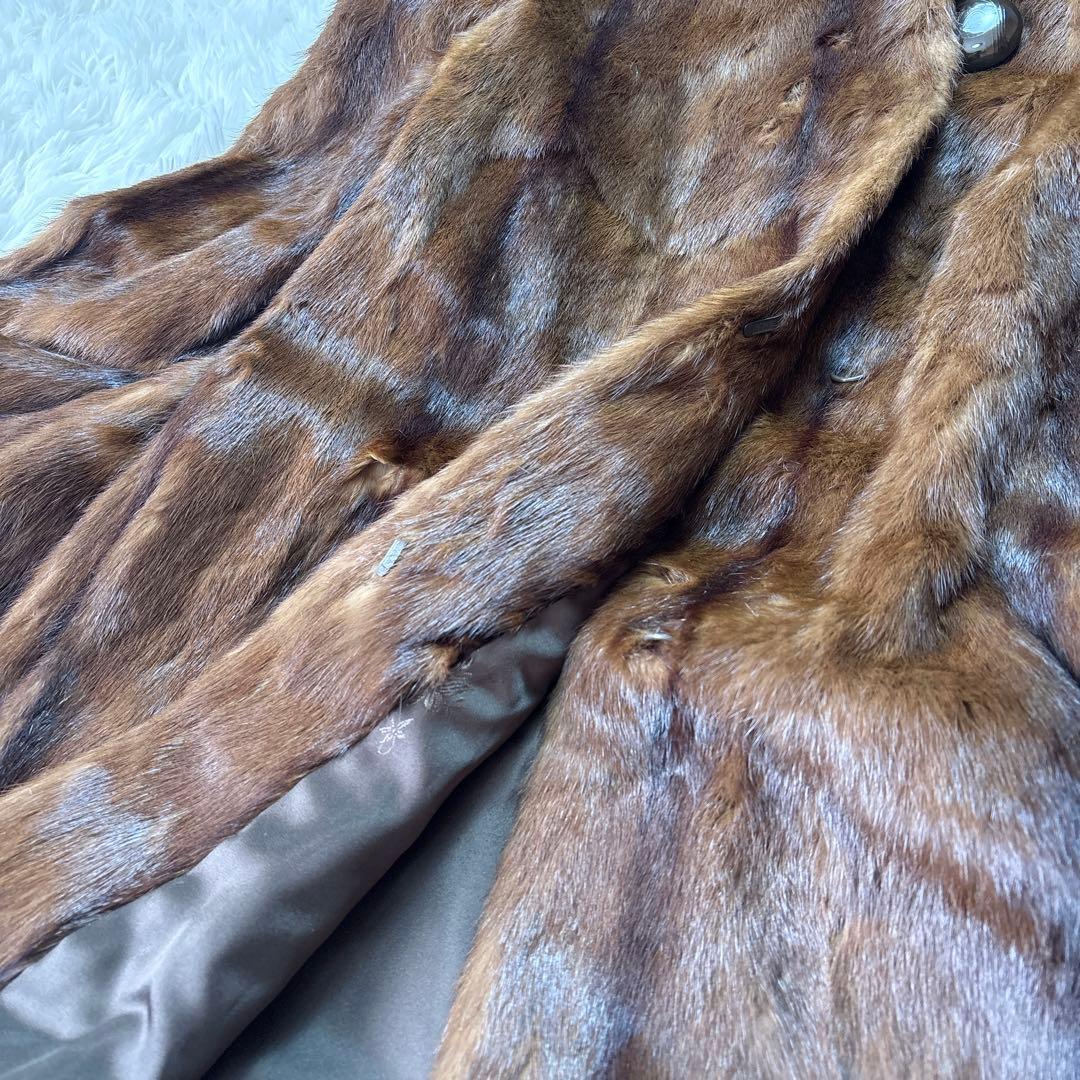 ☆大きいXLサイズ☆EMBA エンバ 毛皮 ヴィーゼルセーブル リアルファー