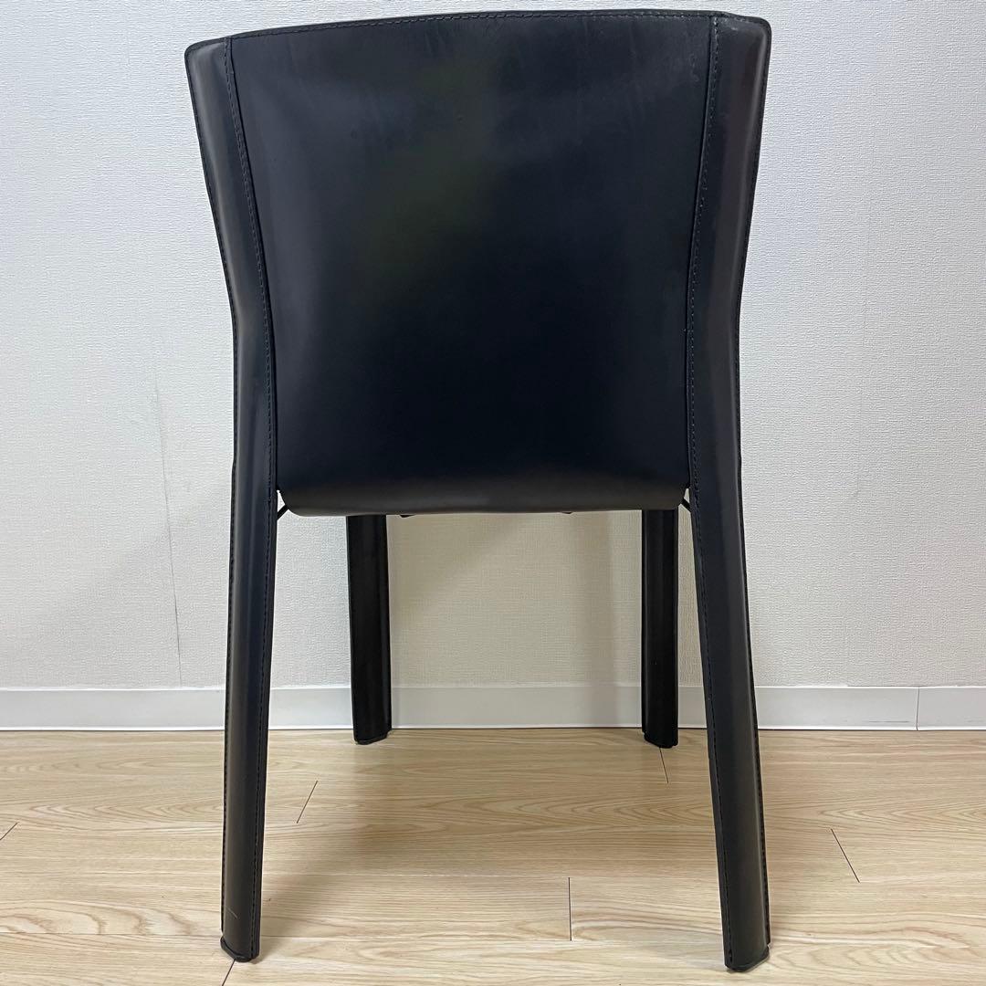 希少Fasem イタリア製牛革 レザーダイニングチェア ヴィンテージ ②