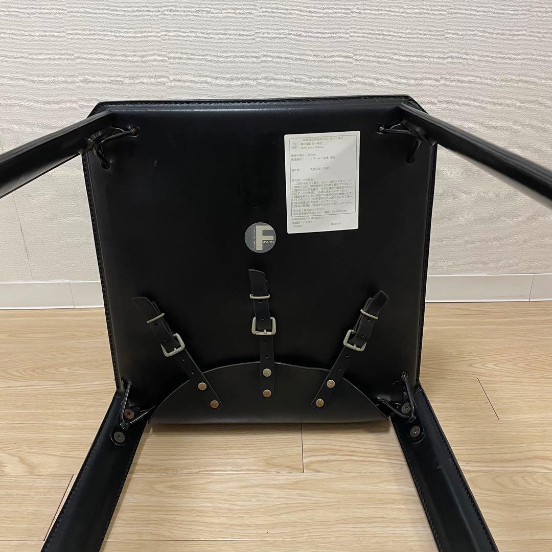 希少Fasem イタリア製牛革 レザーダイニングチェア ヴィンテージ ②