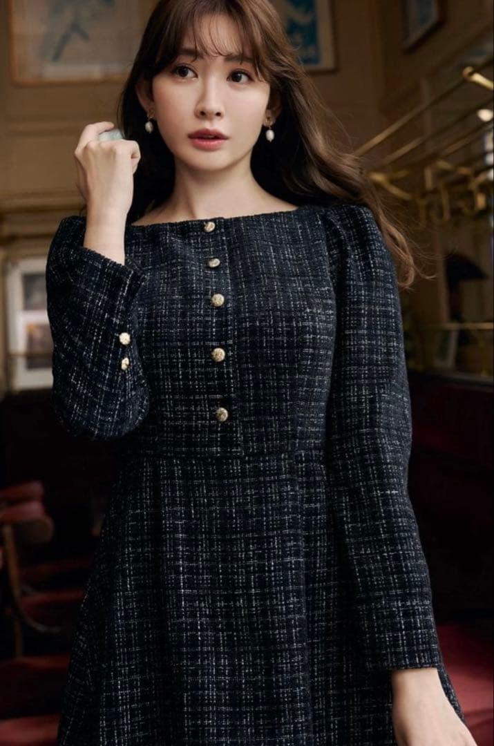 Herlipto Mondrian Tweed Mini Dress Sサイズ