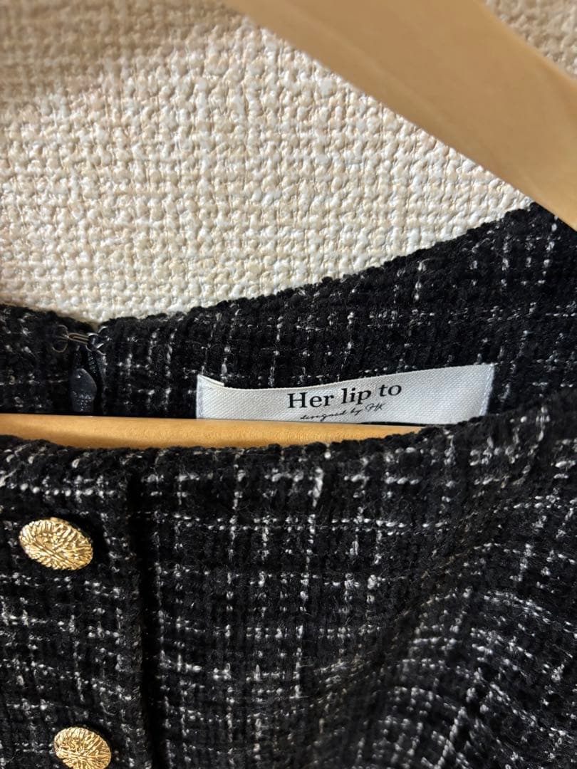 Herlipto Mondrian Tweed Mini Dress Sサイズ