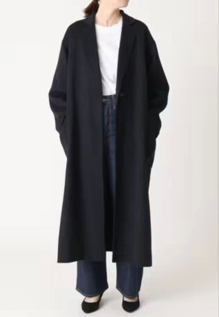 ご予約品/SLOBE IENA/HAMILTONダブルフェイスウールロングコート