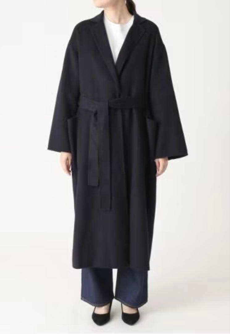 ご予約品/SLOBE IENA/HAMILTONダブルフェイスウールロングコート