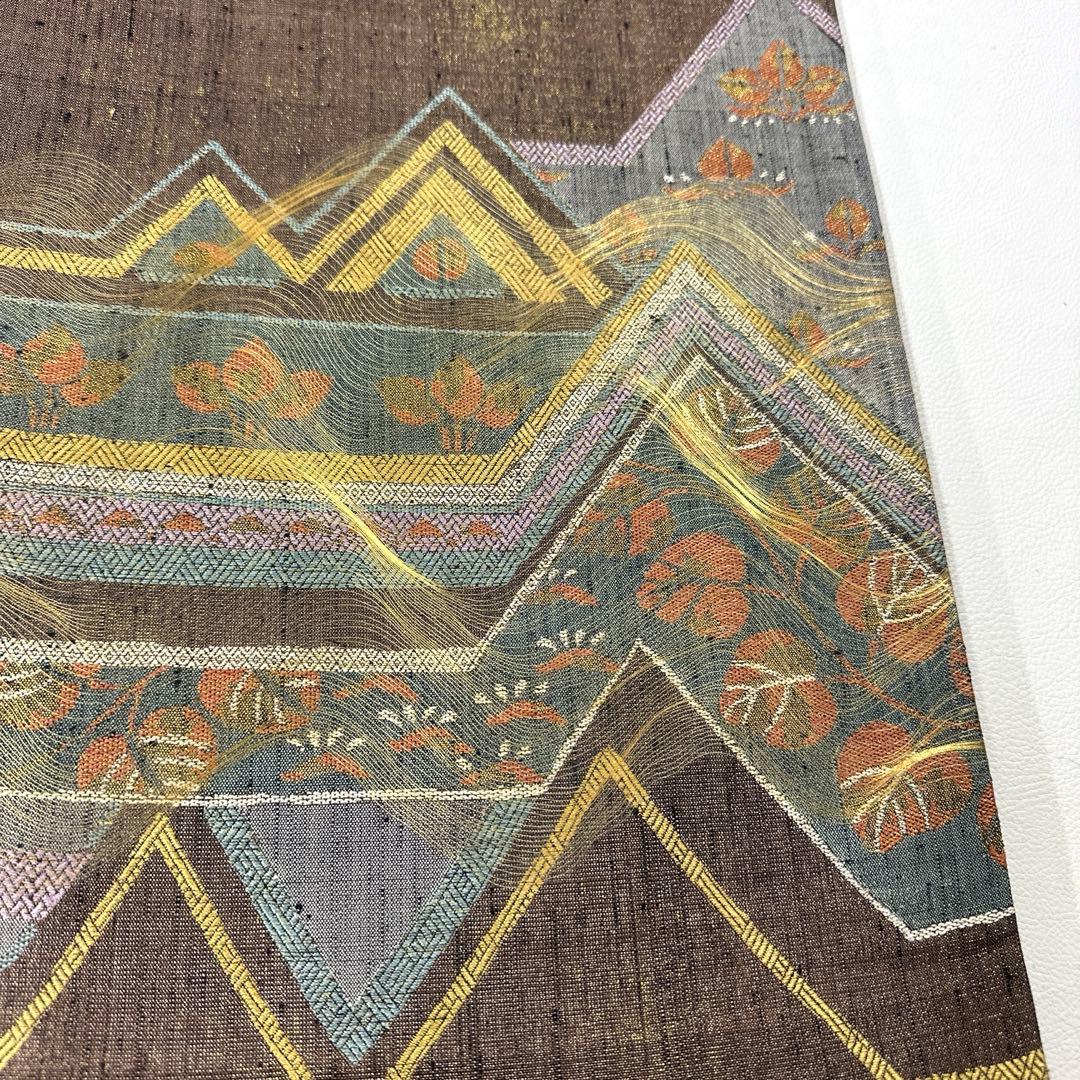 専用帯4772 ●染織の名門 しょうざん謹製 生紬 高級 正絹 袋帯