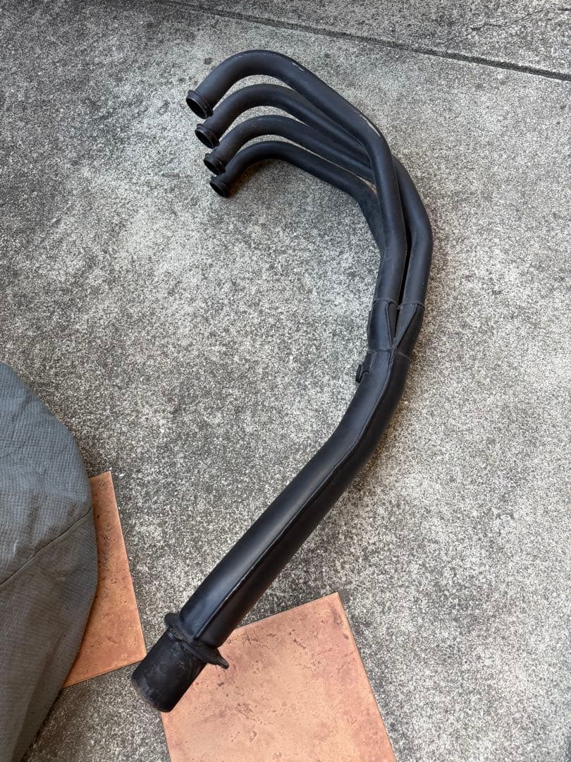 ZRX400 エキゾーストパイプ純正マフラー 4-1 サイレンサーなし