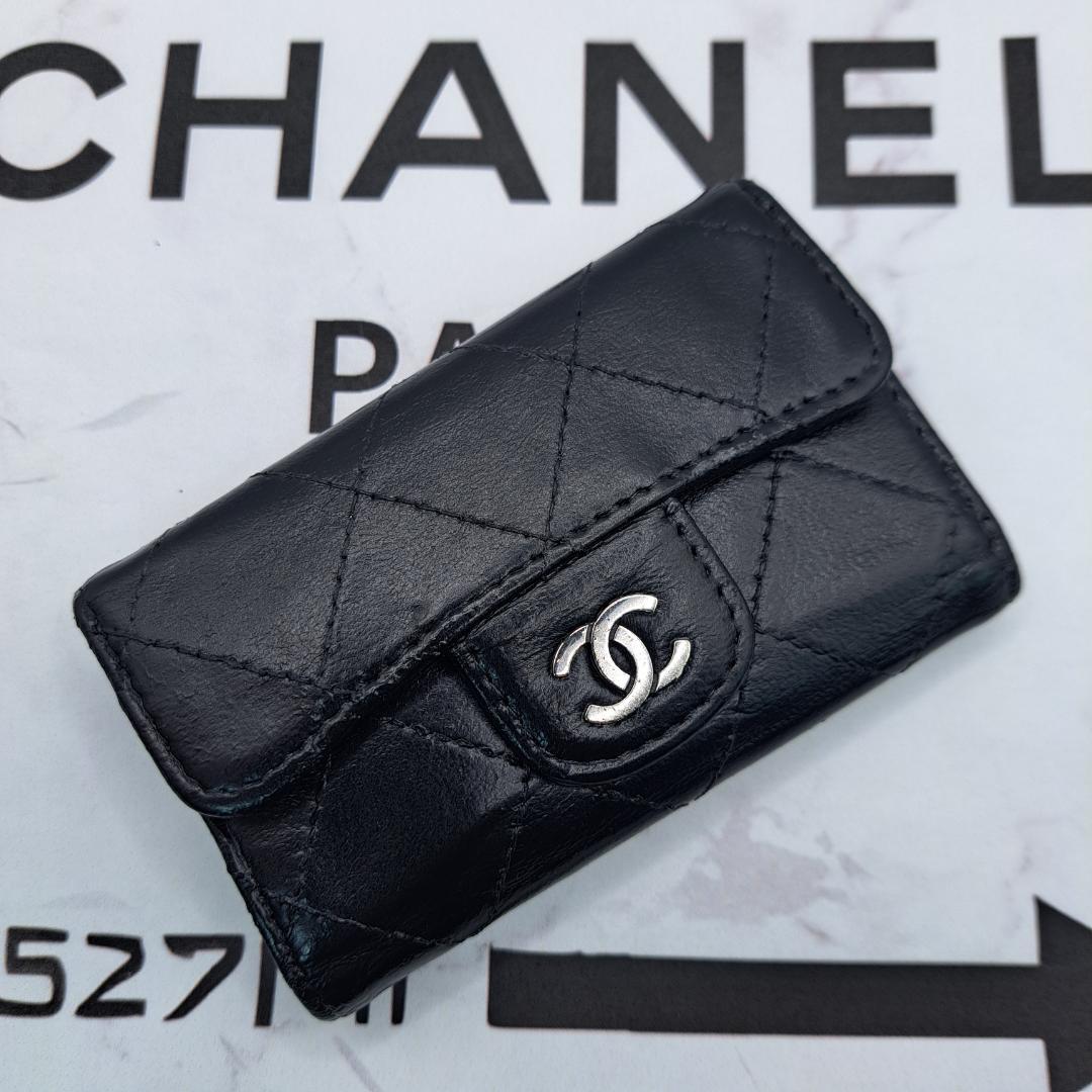 の*ん様 CHANEL　マトラッセ　キーケース　ブラック