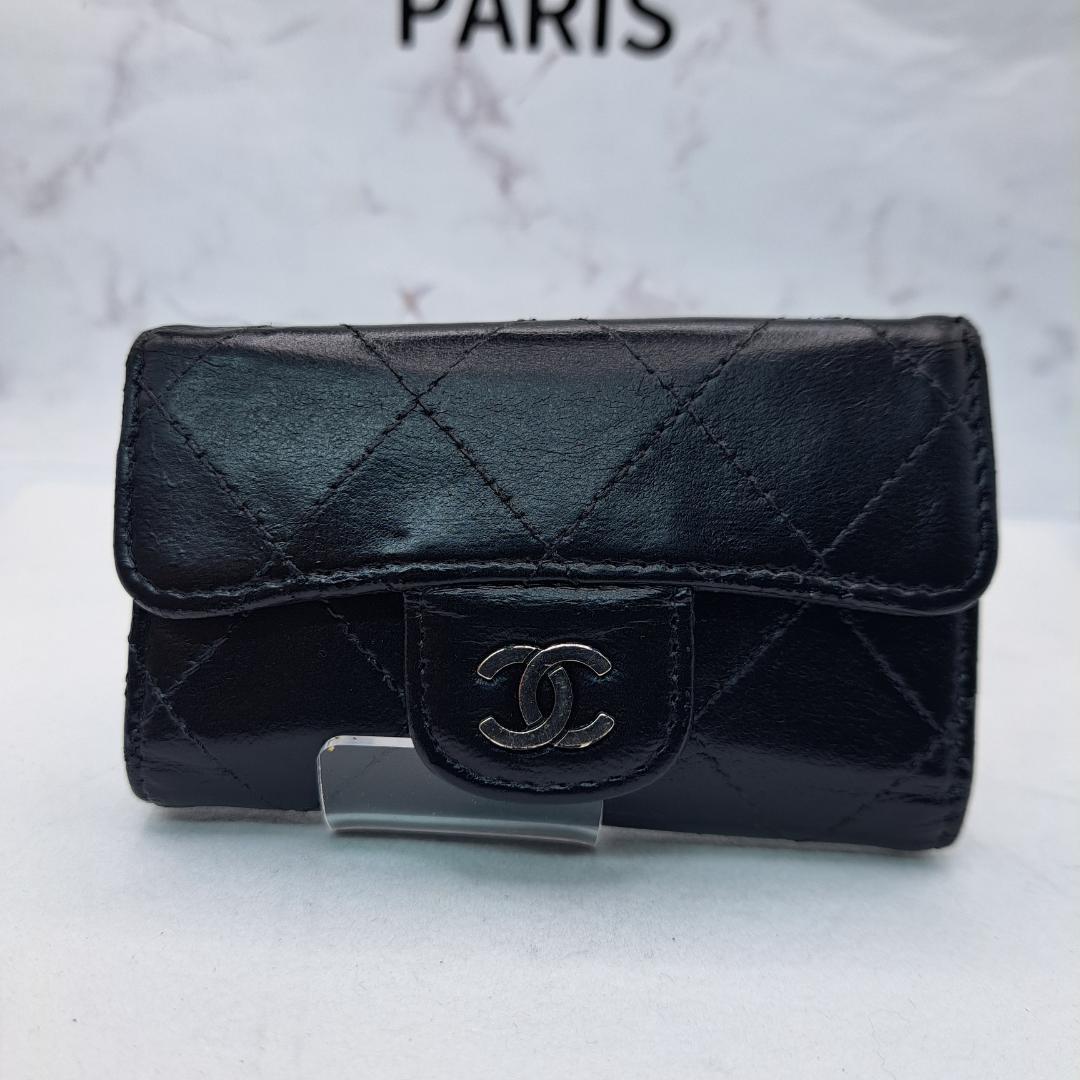 の*ん様 CHANEL　マトラッセ　キーケース　ブラック