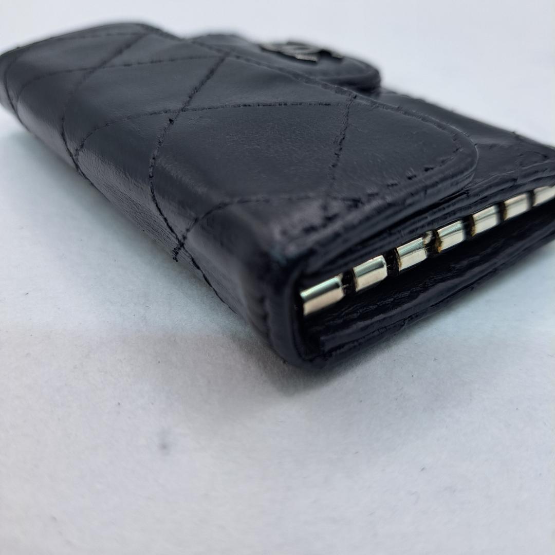 の*ん様 CHANEL　マトラッセ　キーケース　ブラック