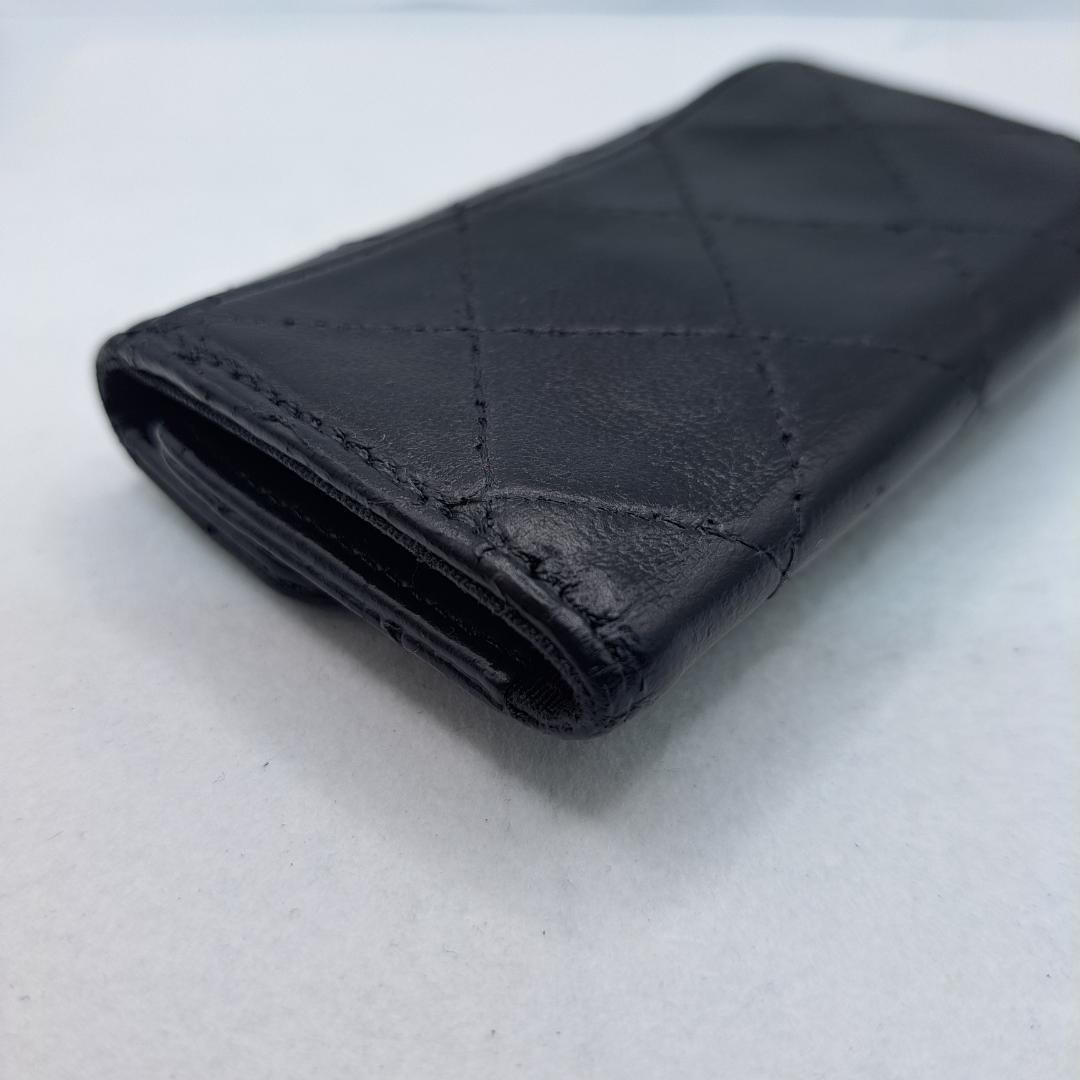 の*ん様 CHANEL　マトラッセ　キーケース　ブラック