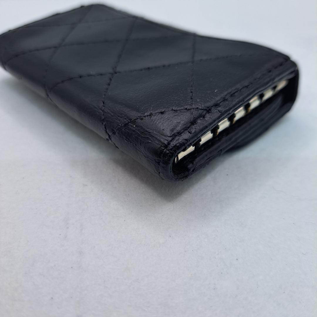 の*ん様 CHANEL　マトラッセ　キーケース　ブラック