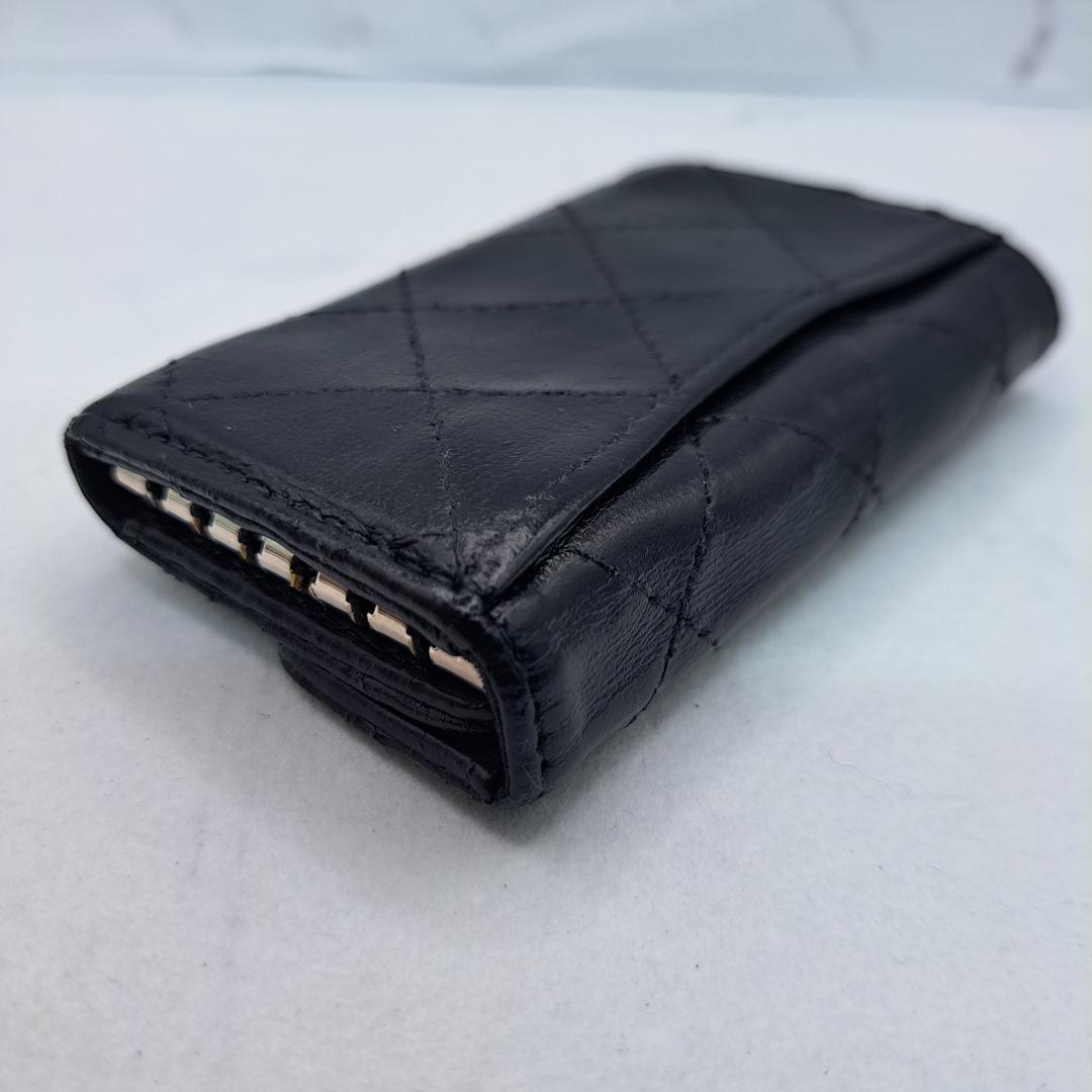 の*ん様 CHANEL　マトラッセ　キーケース　ブラック