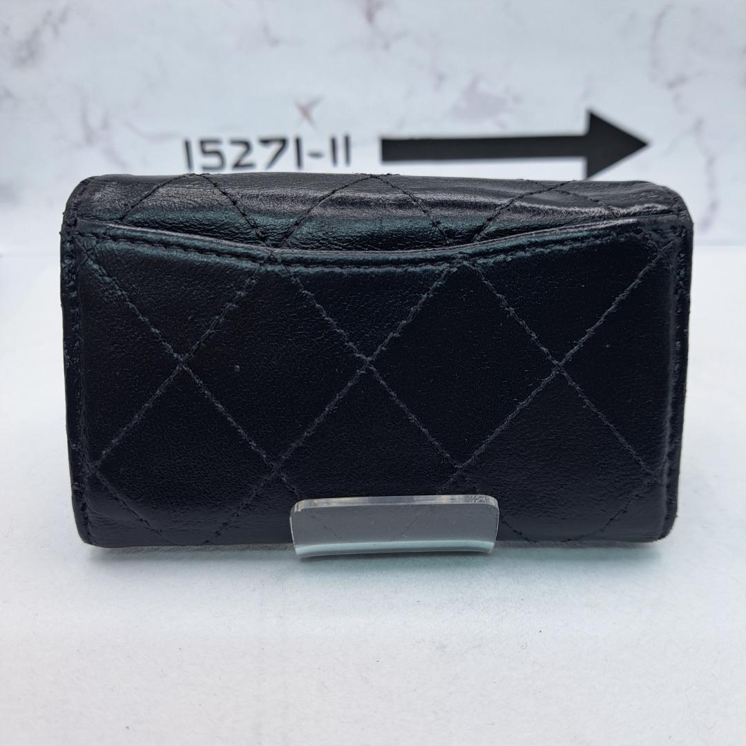 の*ん様 CHANEL　マトラッセ　キーケース　ブラック