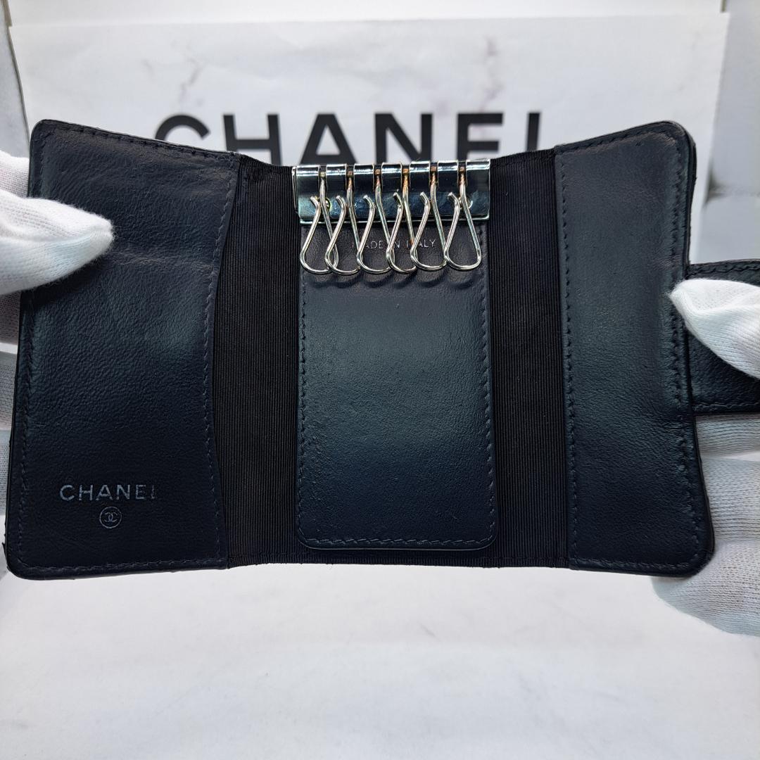 の*ん様 CHANEL　マトラッセ　キーケース　ブラック
