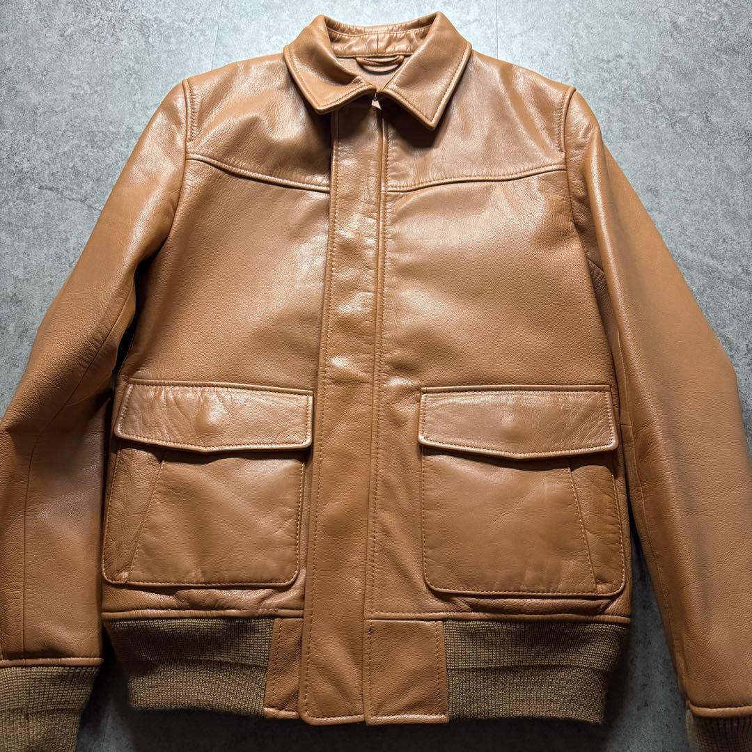 【未使用品】ABAHOUSE S A-2 フライトジャケット　ゴートスキン　短丈
