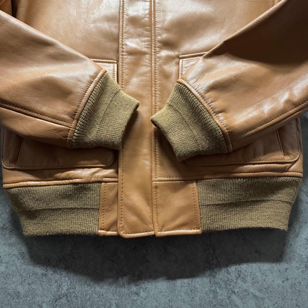 【未使用品】ABAHOUSE S A-2 フライトジャケット　ゴートスキン　短丈