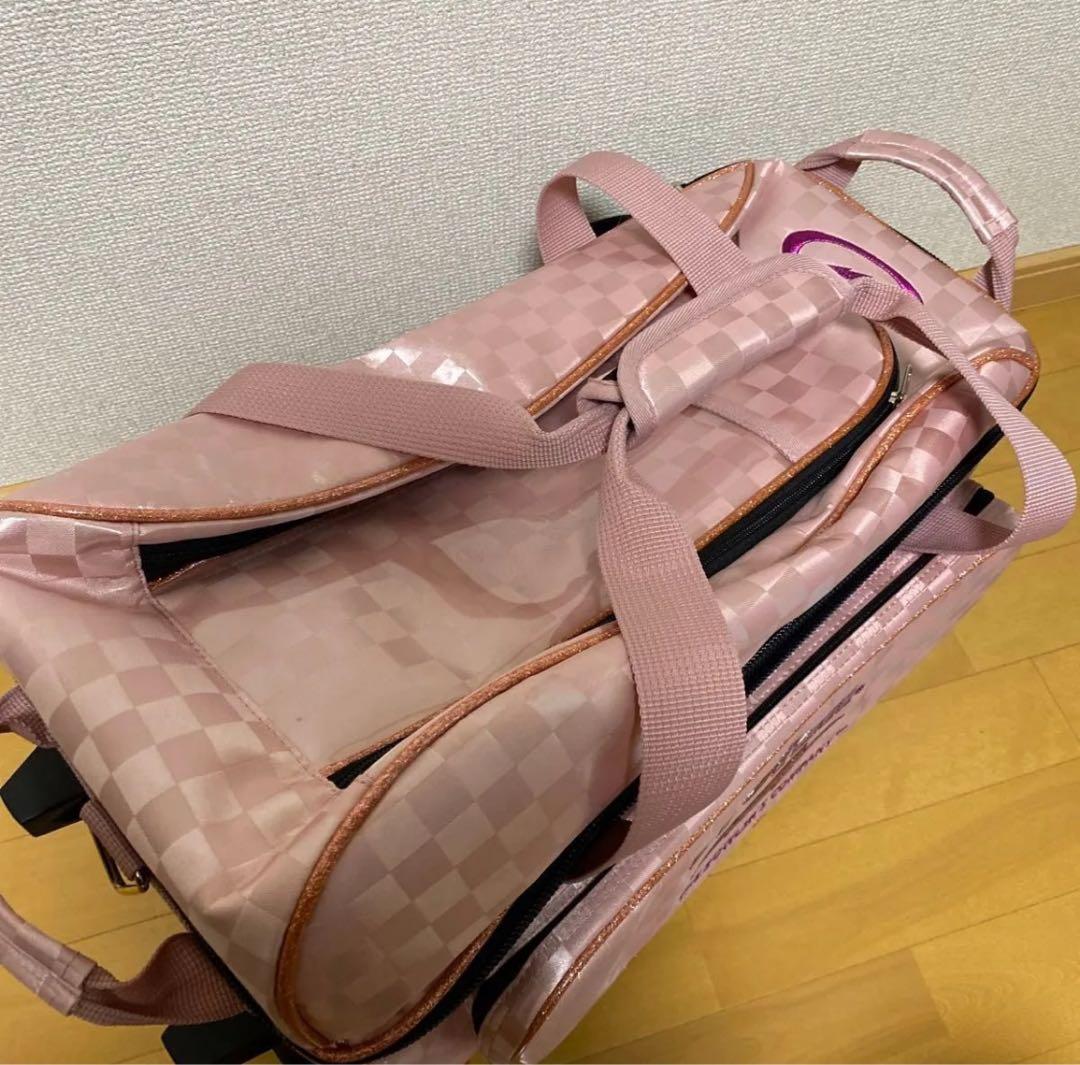 STORM 2ボールキャスターバッグ ピンク チェック