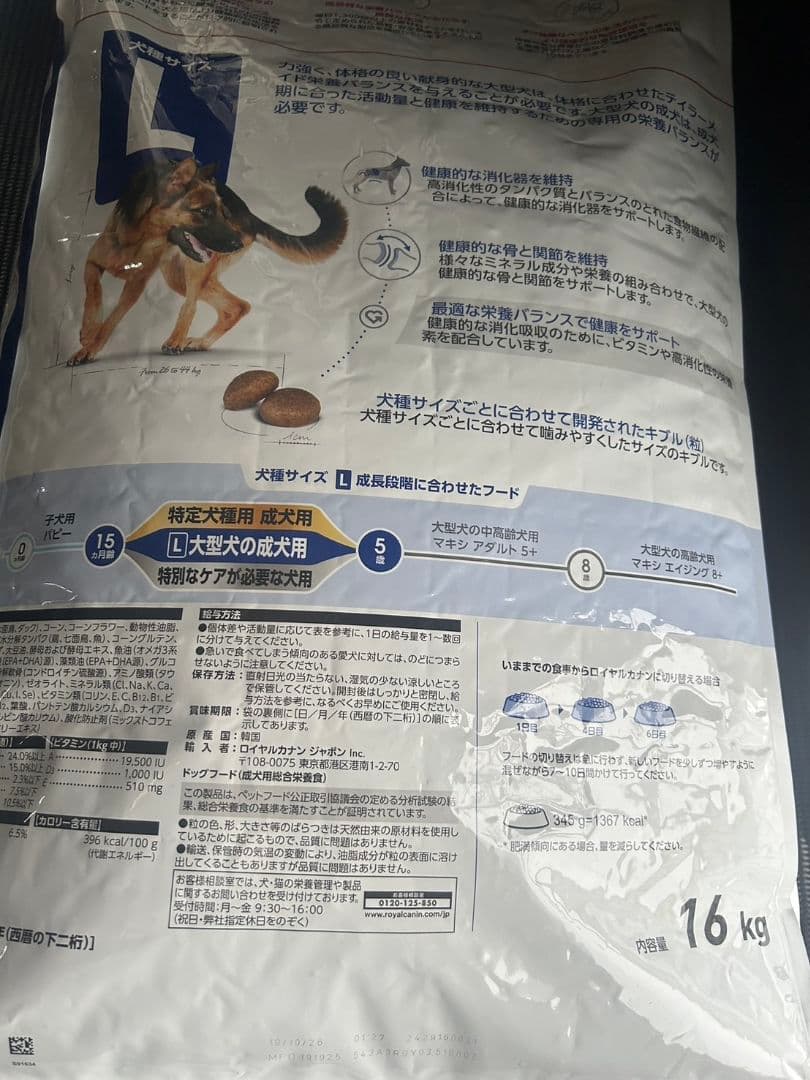  CANIN マキシアダルト 16kg　大型犬