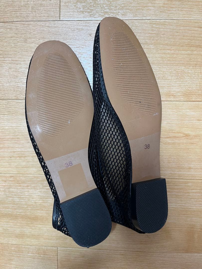 ◆値下げ◆【美品】REMME メッシュフラットシューズ サイズ38 ブラック