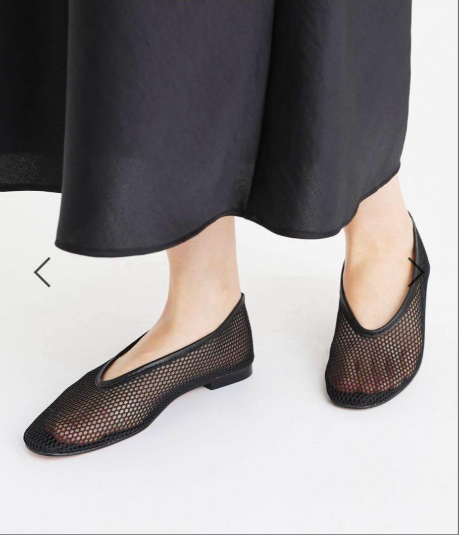 ◆値下げ◆【美品】REMME メッシュフラットシューズ サイズ38 ブラック