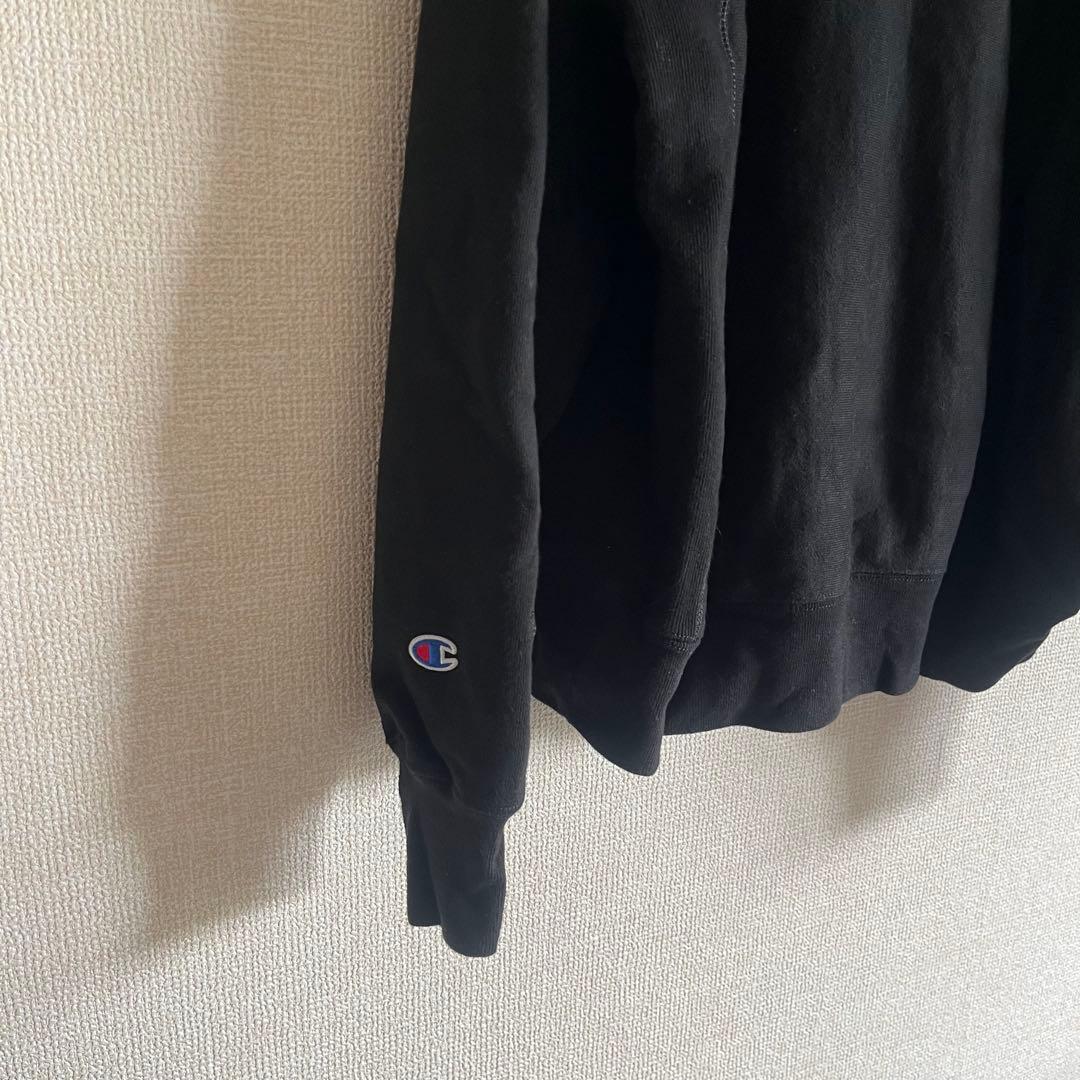 【美品】MoMA ロゴ　黒　パーカー　Champion Lサイズ