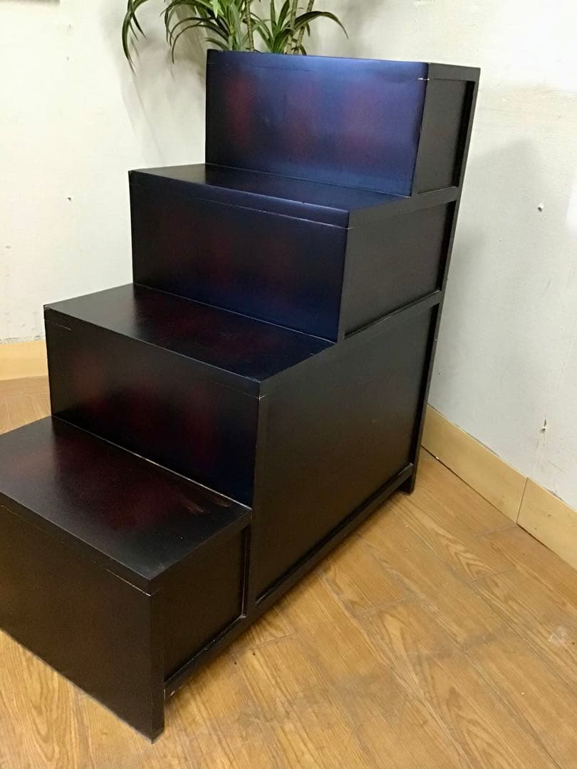 aya3953 ☆222☆民芸家具☆時代箪笥風☆右階段箪笥☆和家具☆鉄金具