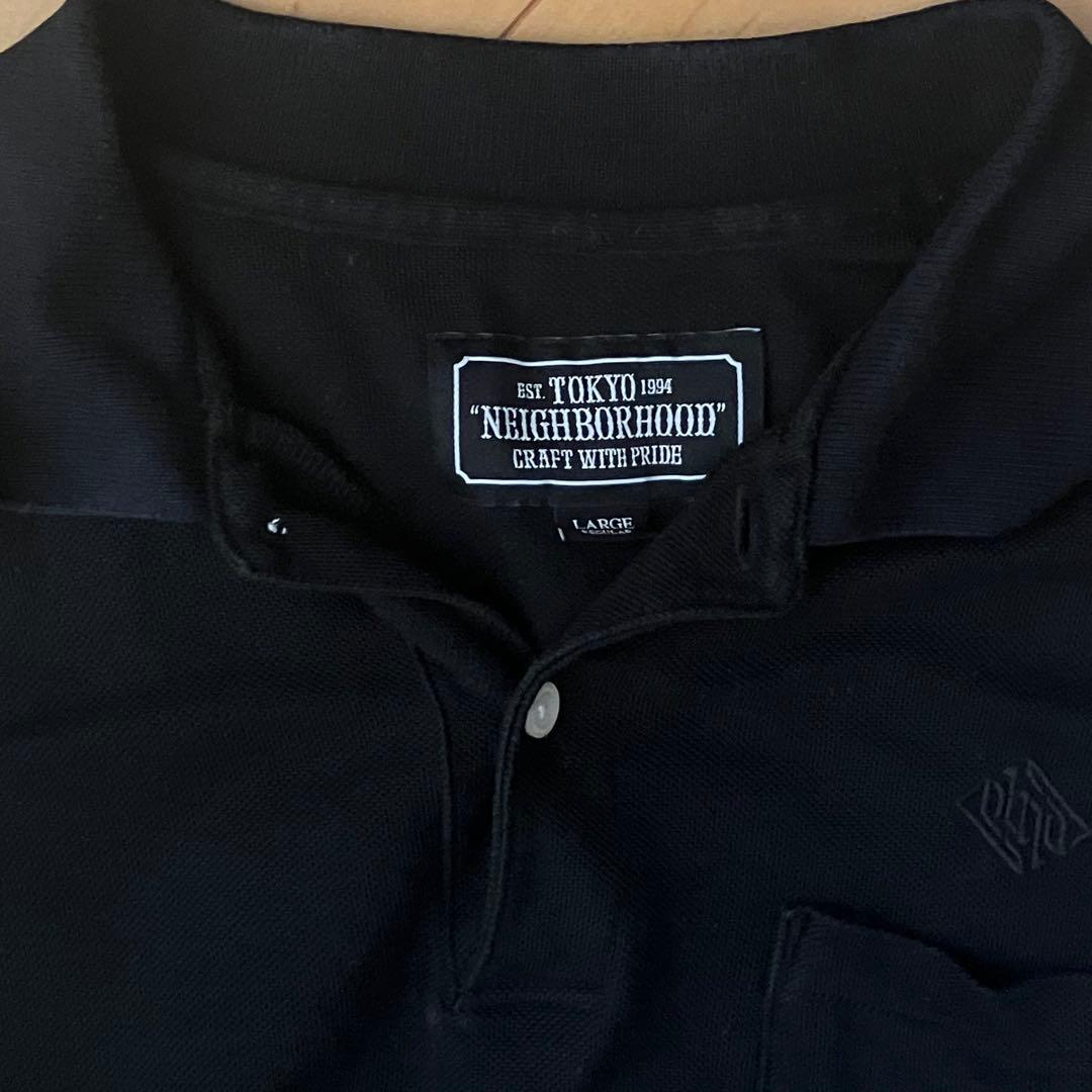 【複数割】ネイバーフッドNEIGHBORHOOD 半袖ポロシャツ　黒　Lサイズ