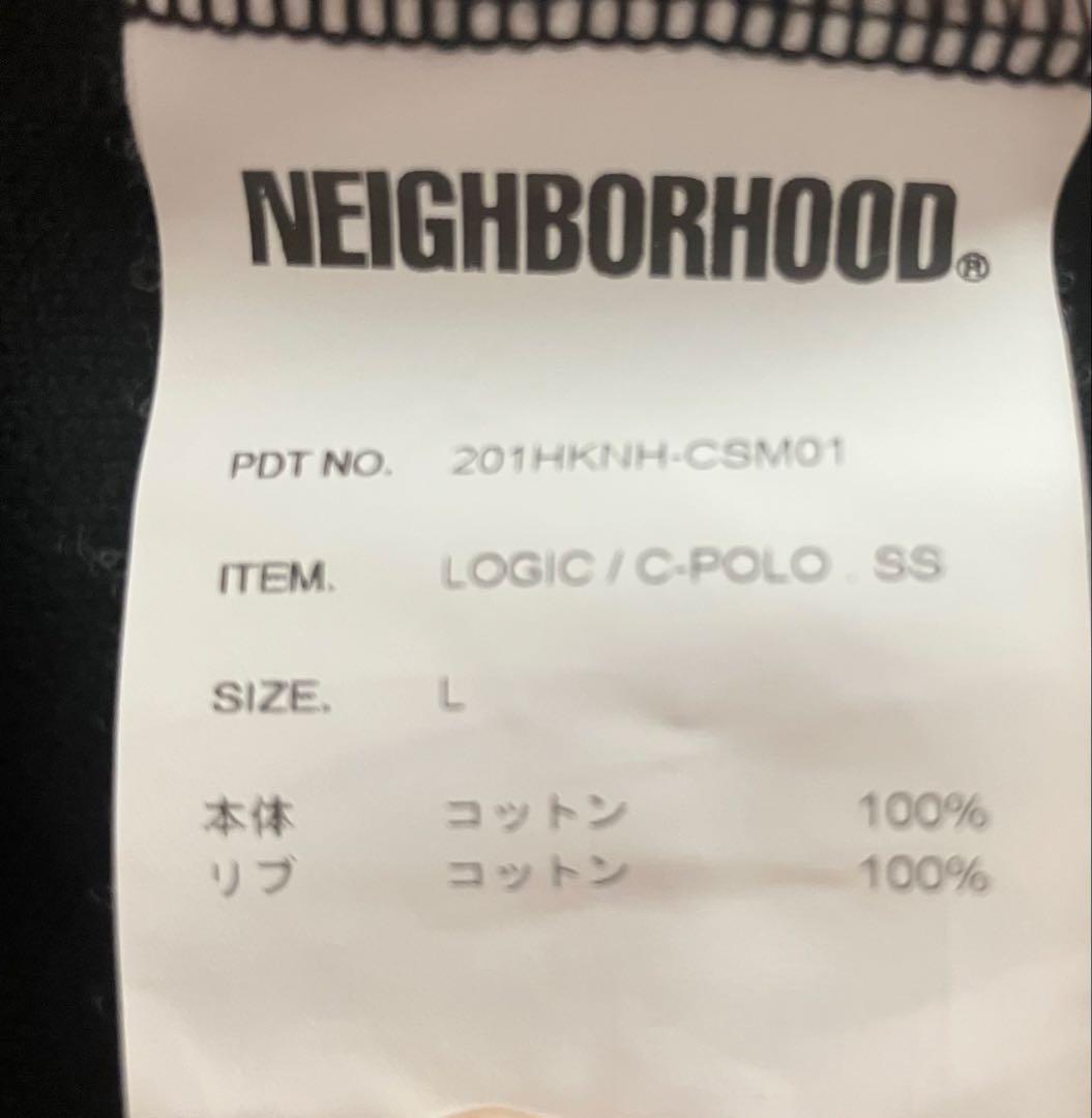 【複数割】ネイバーフッドNEIGHBORHOOD 半袖ポロシャツ　黒　Lサイズ