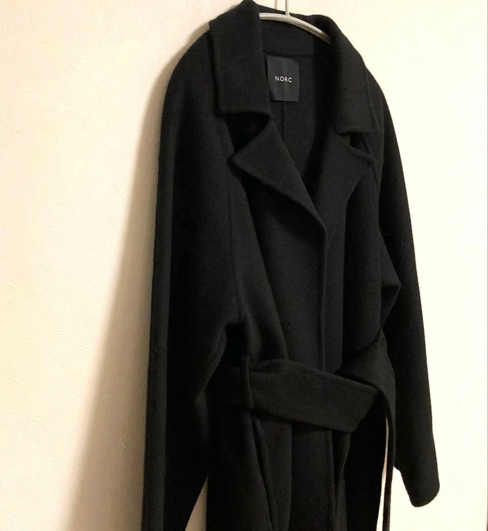 【未着用】N.O.R.C ノーク ウールリバーコート ブラック