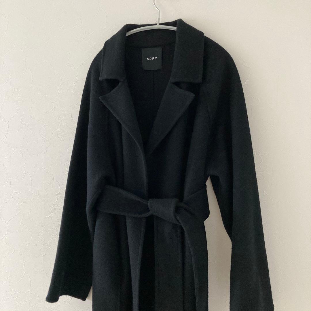 【未着用】N.O.R.C ノーク ウールリバーコート ブラック