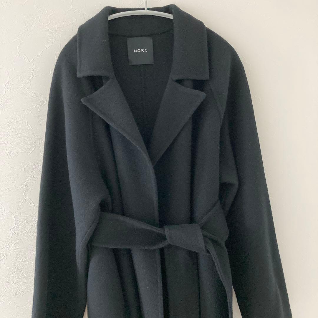 【未着用】N.O.R.C ノーク ウールリバーコート ブラック