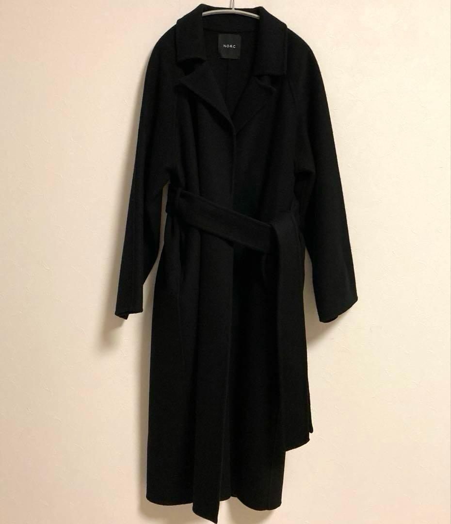 【未着用】N.O.R.C ノーク ウールリバーコート ブラック