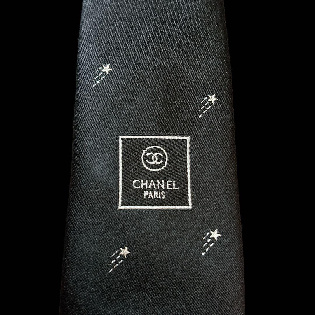 未使用 CHANEL ブラックタイ ココマーク 流れ星 ラメ入り 希少 ソリッド