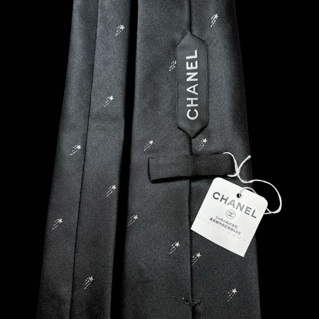 未使用 CHANEL ブラックタイ ココマーク 流れ星 ラメ入り 希少 ソリッド