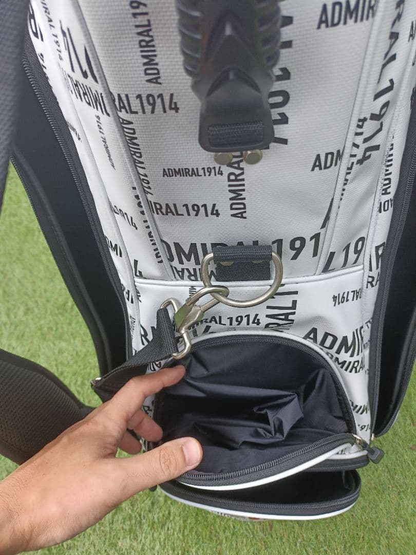 【美品】ADMRIAL 1914 キャディバッグ ホワイト・ブラック